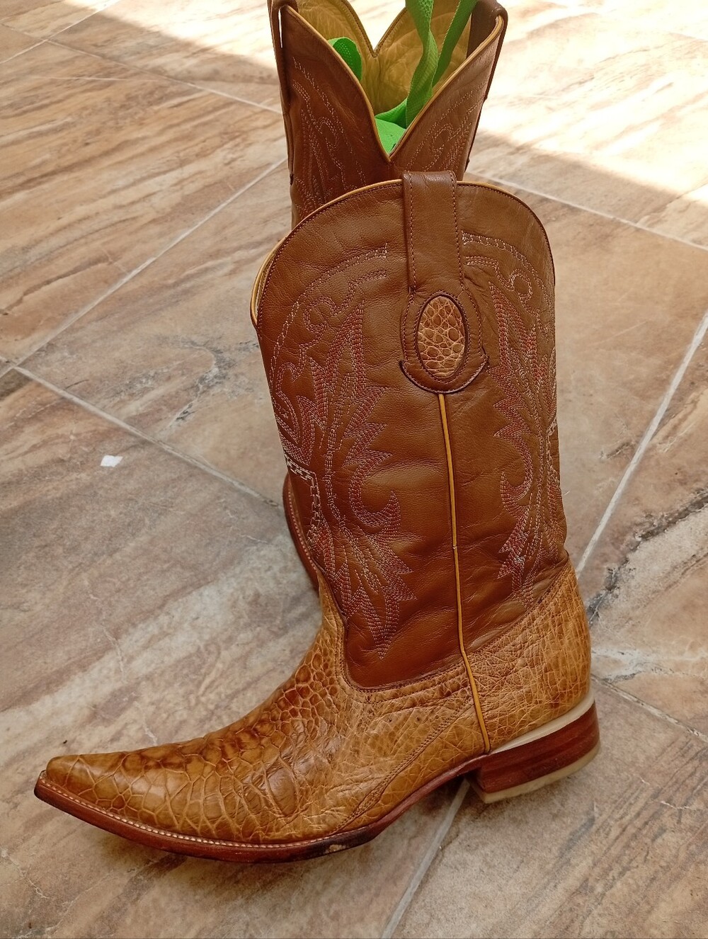 Pre Ban Unbranded Sea Turtle Western Pointed Toe Cowboy Boots - Brown - Picture 5 of 15